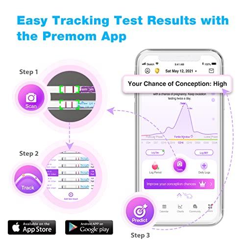 Easy@Home Easy@Home Ovulation Test Strips, 25 Pack Fertility Tests, Ovulation Predictor Kit, Powered by Premom Ovulation Predictor iOS and Android App, 25 LH Strips