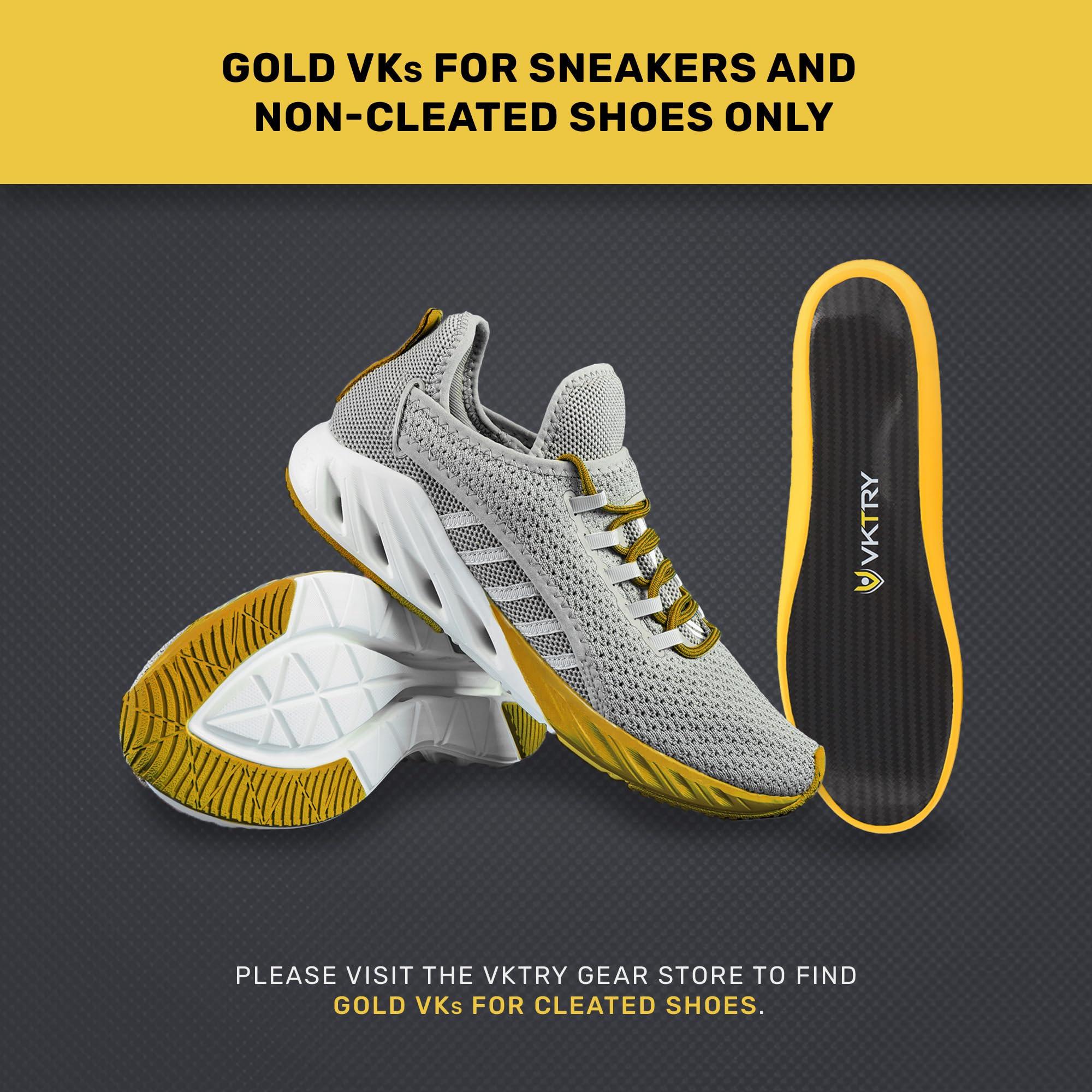 VKTRY VKTRY Gold Performance InsolesCustomized Carbon Fiber Inserts, Non-Cleated ShoesBasketball, Volleyball, Racquet Sports, Running & MoreRun Faster, Jump Higher, Recover Quicker, Protect from Injury