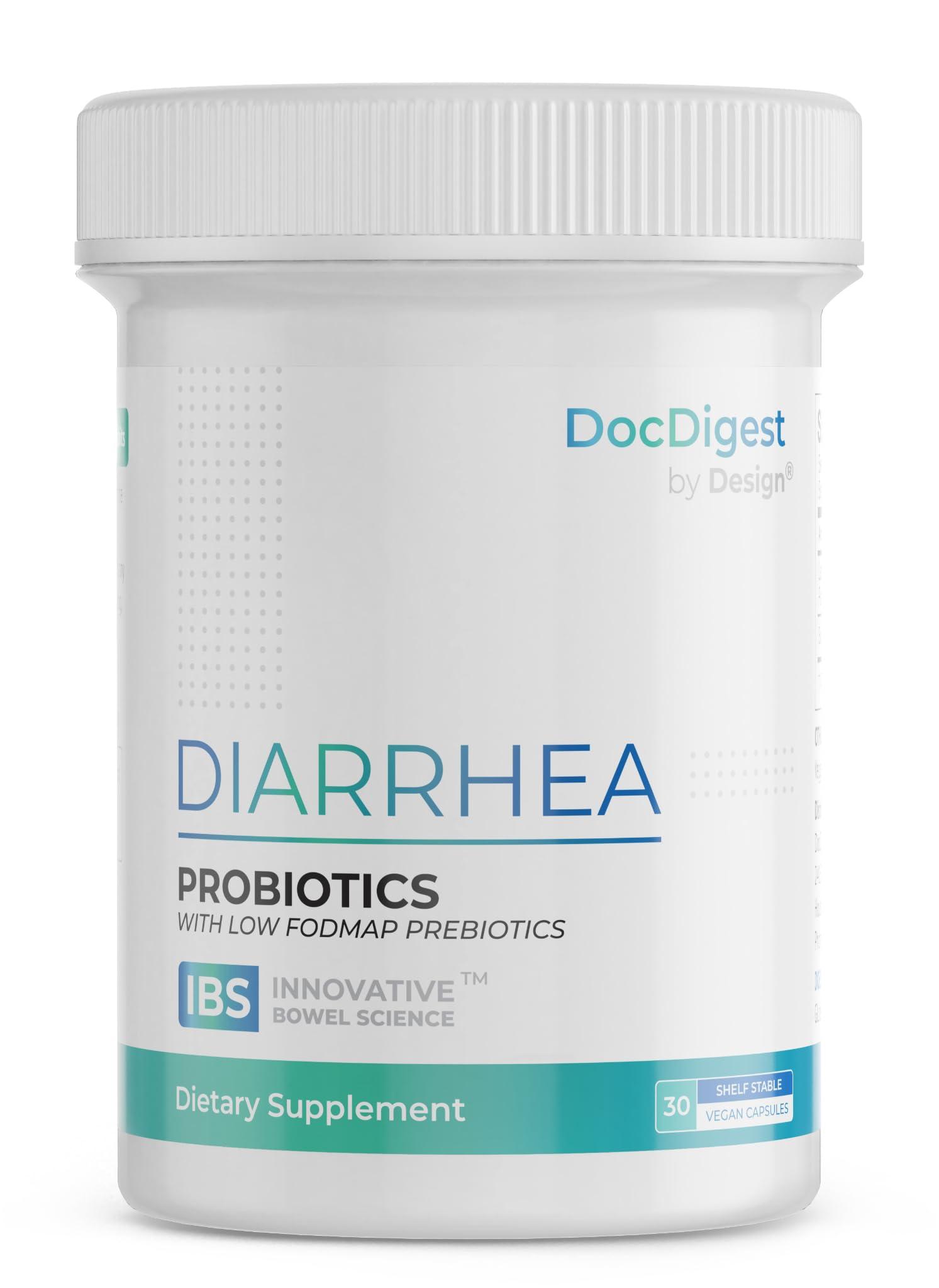 DocDigest by Design IBS Anti Diarrhea Probiotic for Diarrhea Relief and IBS-D - Clinically Studied Antidiarrheal Pills for Long-Term Comfort - Diarrhea Medication for Adults - Specialized IBS Supplement and Medicine