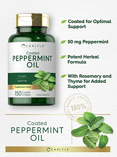 Carlyle Carlyle Peppermint Oil Capsules | 150 Softgels | with Rosemary and Thyme