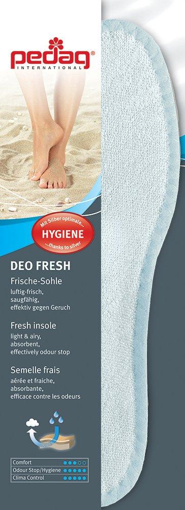 pedag pedag Deo Fresh Natural Terry Cloth & Sisal Insoles, Handmade in Germany, Fully Washable, Perfect for Keeping Feet Dry and Fresh in The Summer, US W9 M6 / EU 39, Pale Blue, 1 Pair