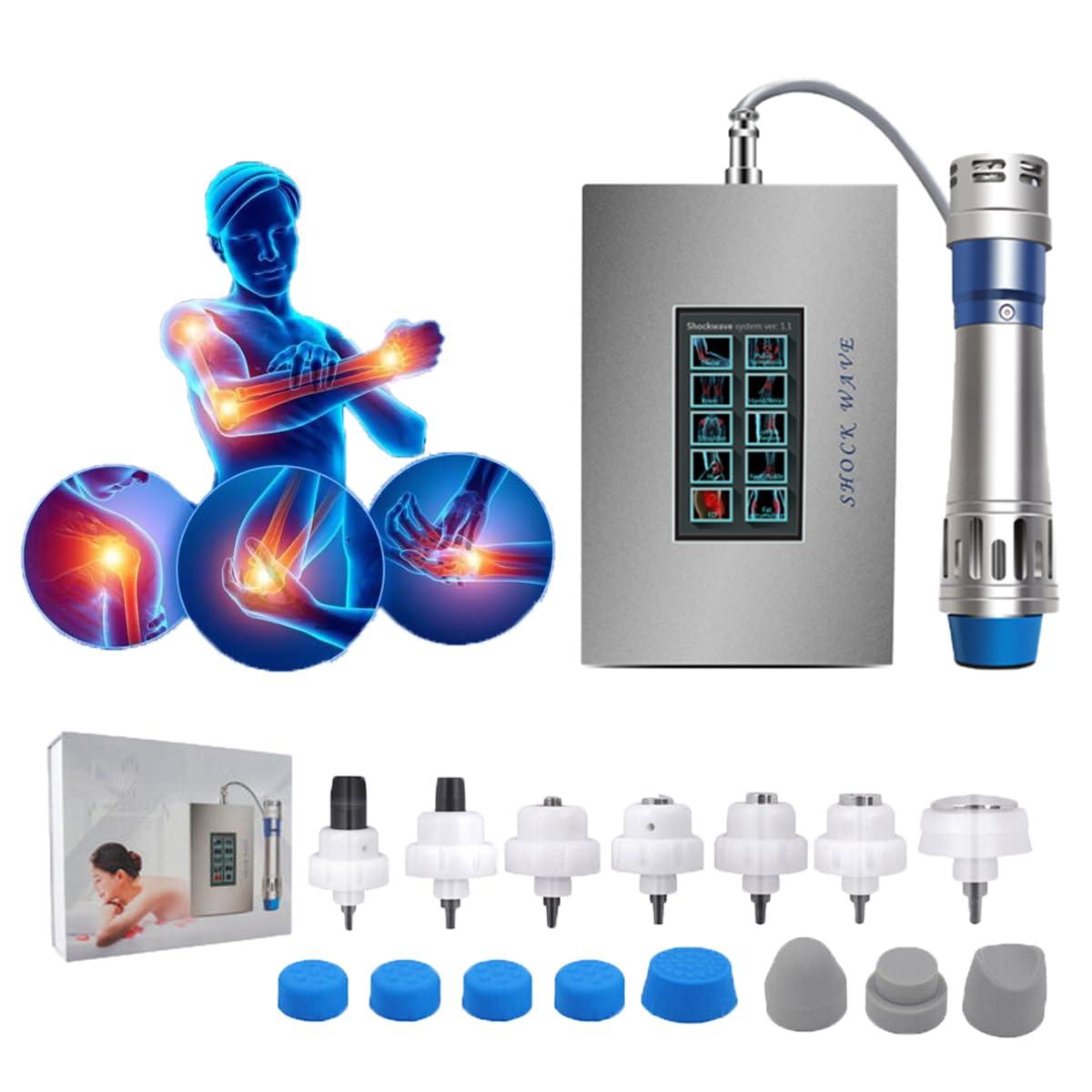 Nulatool Nulatool Shockwave Therapy Machine Body Muscle Relaxation Massager Tool Shock Wave Pain Relief with 7 Heads-SW18A