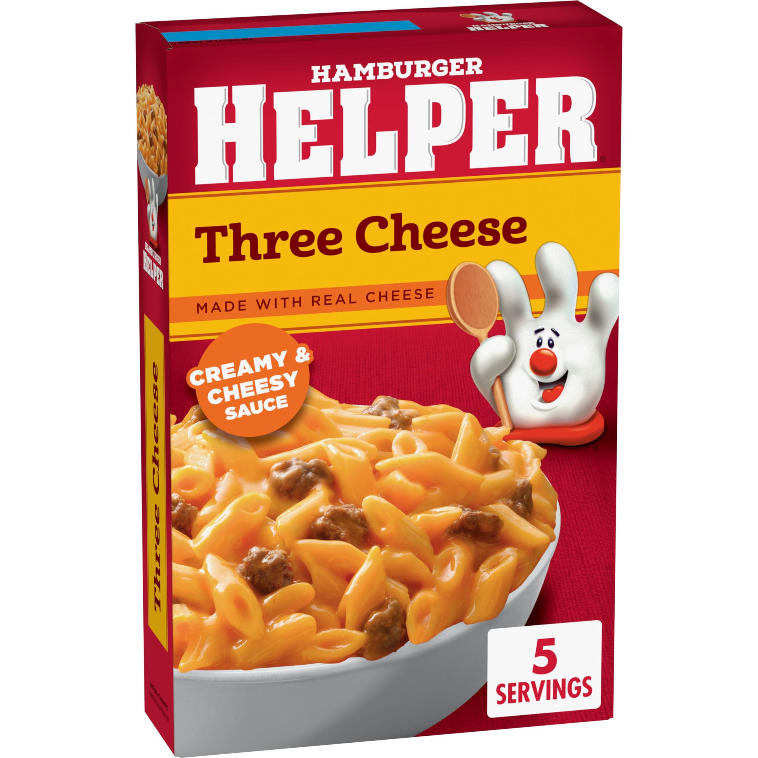 Hamburger Helper Hamburger Helper Pasta Three Cheese, 6 Ounces, 12 per Case.