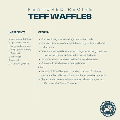 Maskal Teff Maskal Teff Organic Brown Teff Flour, 14 Ounce (6 pack)