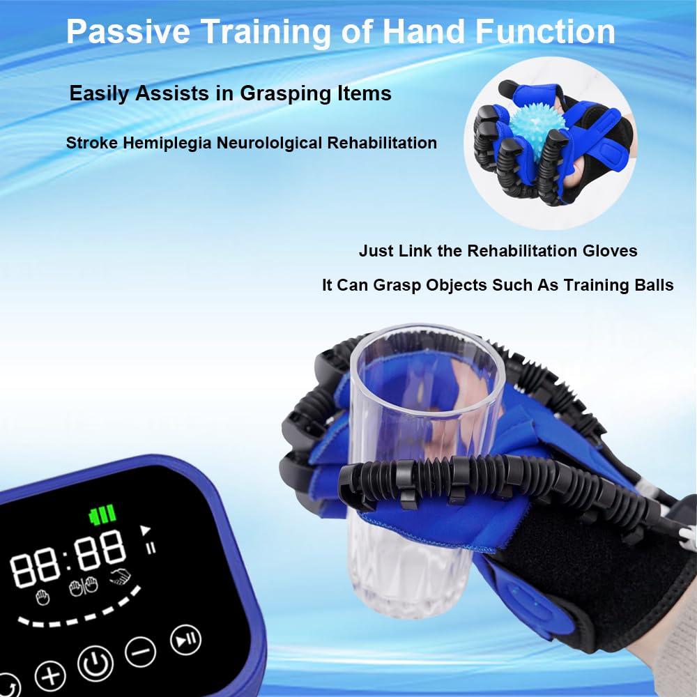 LCNAYCN LCNAYCN Rehabilitation Robot Gloves,Hand Stroke Hemiplegia Recovery Equipment with USB Chargeable and Strength Adjustment (Small, Right Hand)