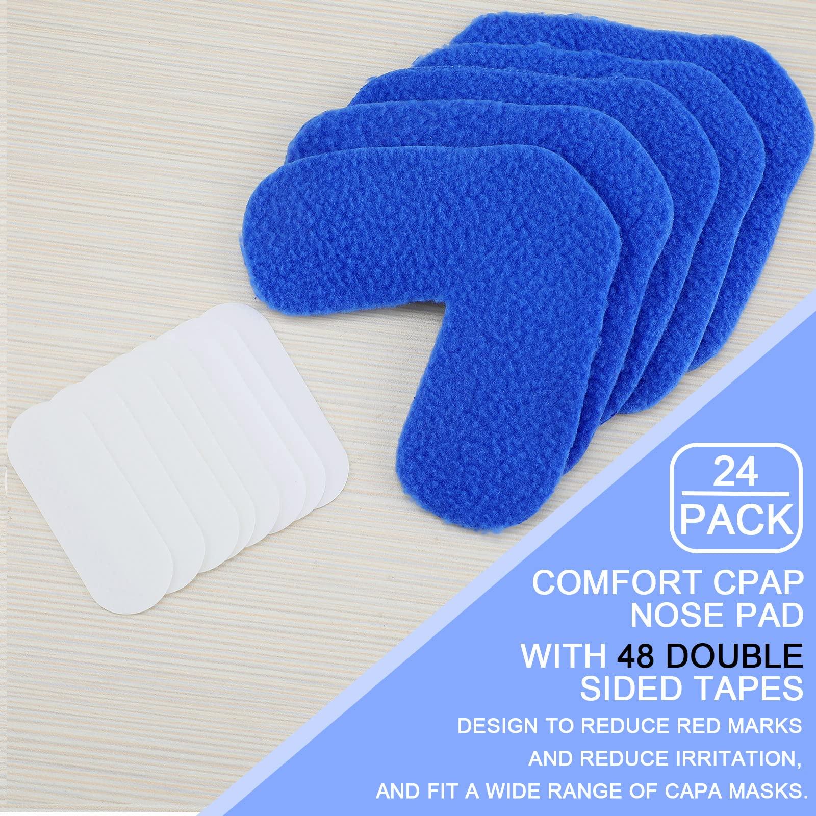 Jutom Jutom 24 Pack Nose Pads for Mask Avoiding Air Leaks Nasal Pads for Supplies Comfortable Nasal Guard Sleep Mask Liners Soft Cushions Accessories(Blue)