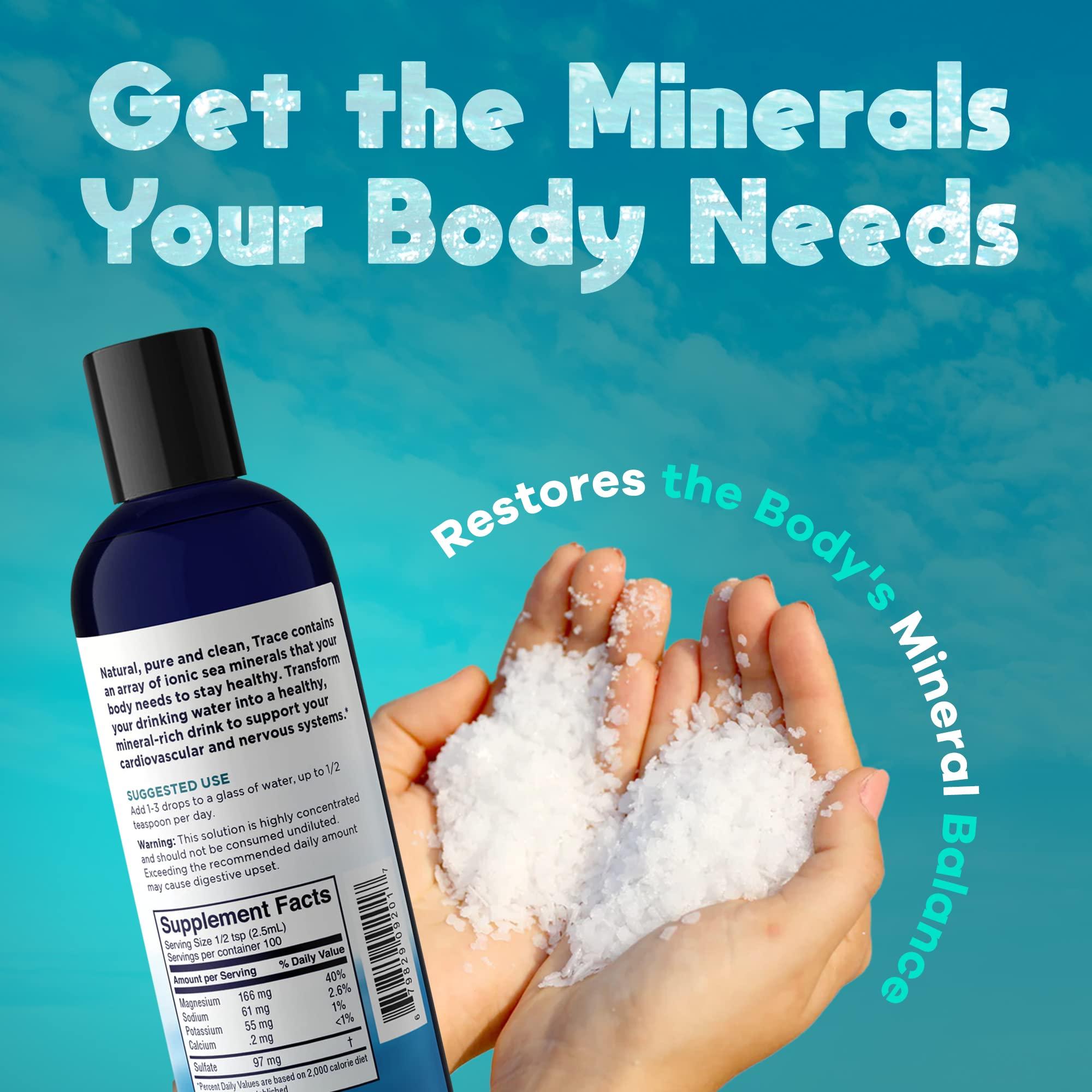 ACTIVATION Pure Trace Ocean Minerals by Activation Products - Pure Ocean Liquid Minerals to Add to Water, with 70+ Potent Ionic Trace Elements for Energy Boost, Muscle & Joint Health, and Heart Health, 8 fl oz