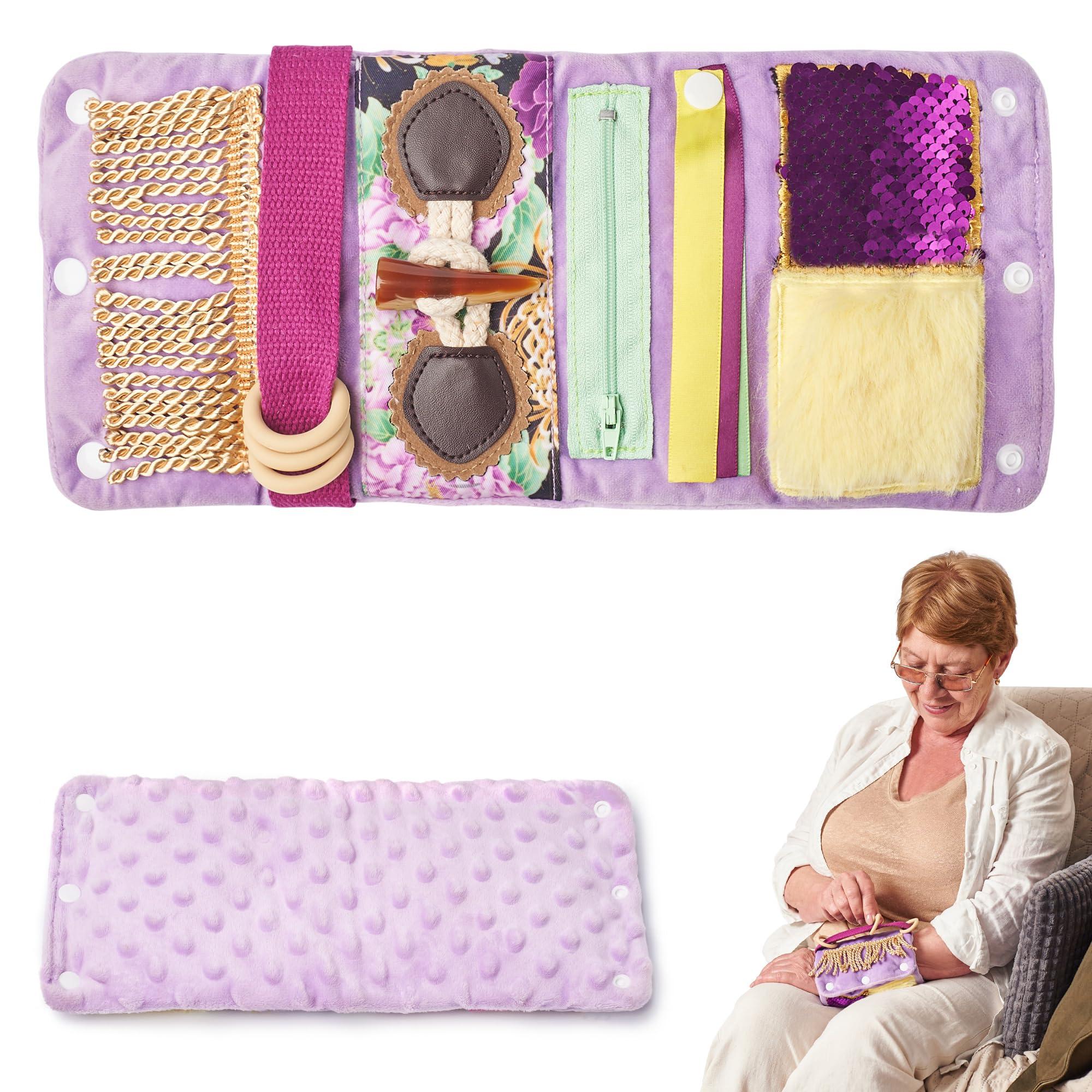 ODOXIA Fidget Wrist Cuff Sensory Toys | Fidget Toys for Dementia | Dementia Products for Elderly | Anxiety Sleeve | Gifts and Activities for Seniors with Alzheimers or Dementia | Sensory Fidget Toys