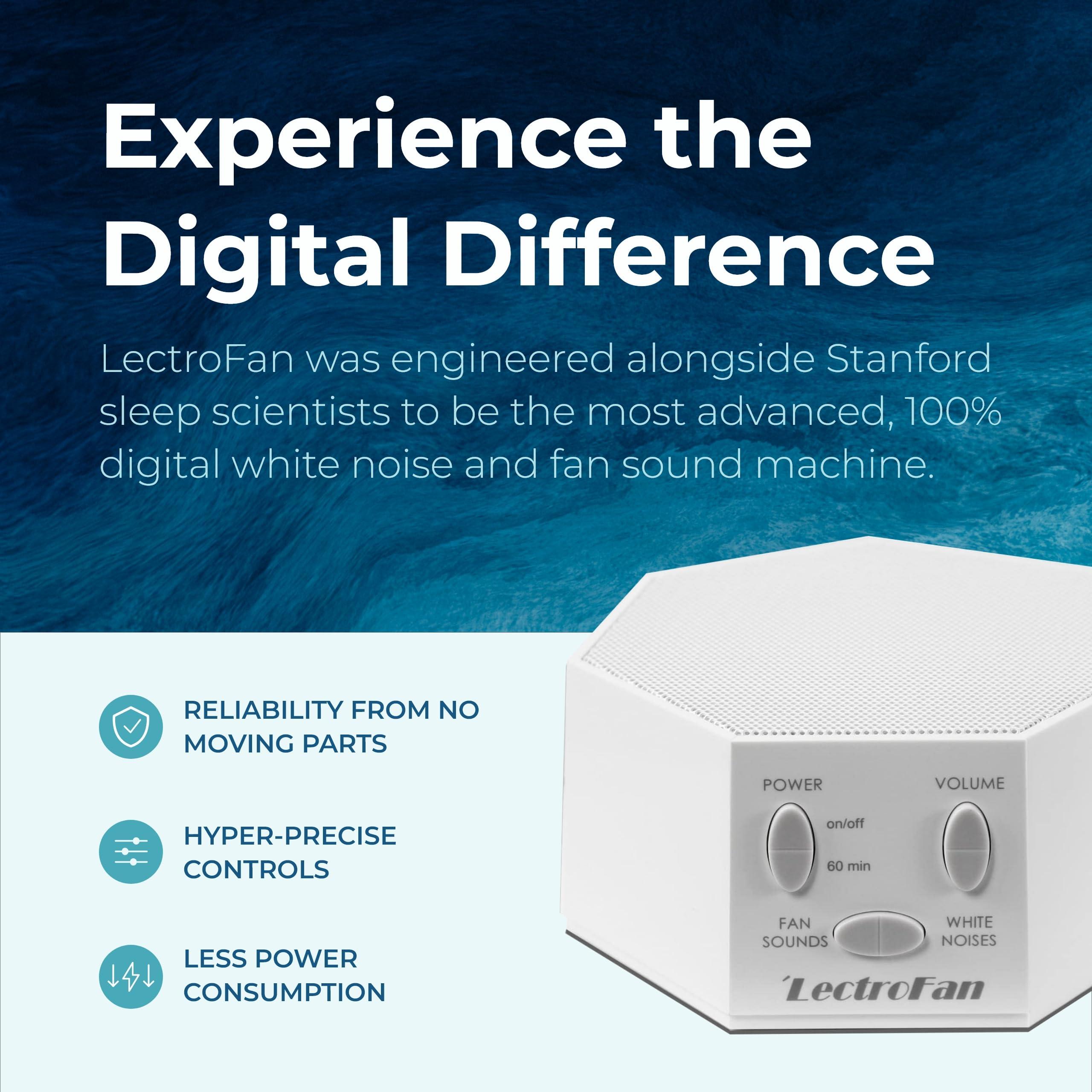 Adaptive Sound Technologies Adaptive Sound Technologies LectroFan Classic White Noise Machine - Compact Sleep Sound Machine for Bedroom, Travel, Study & More - 20 Non-Looping Fan & White Noise Variations - White