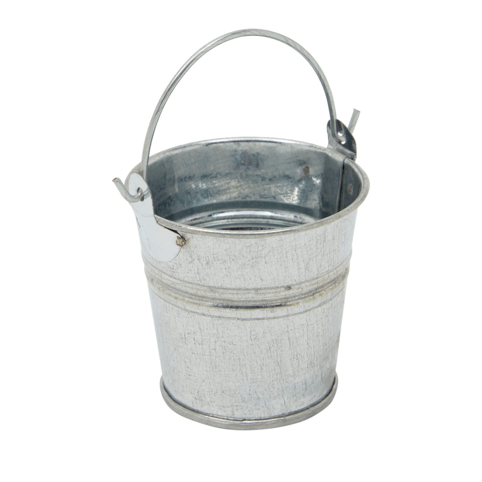 Juvale Juvale 24 Pack Mini Metal Buckets with Handles for Party Favors, Small Galvanized Tin Pails (2 x 2 in)
