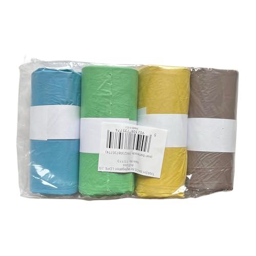 D.RECT D.RECT Bin Bags 35L - Bin Liners 80 Pieces - Rubbish Bags - Bin Bag Perfect for Everyday Use, Household, Office, Kitchen & Caterers, 4 Colours