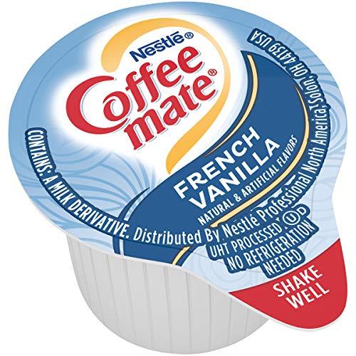 Nestle Nestle Coffee mate Coffee Creamer, French Vanilla, Liquid Creamer Singles, Non Dairy, No Refrigeration, Box of 180 Singles