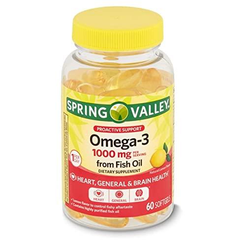 Spring Health Spring Health Spring Valley Omega-3 Fish Oil 1000mg 60 softgels + Your Vitamin Guide