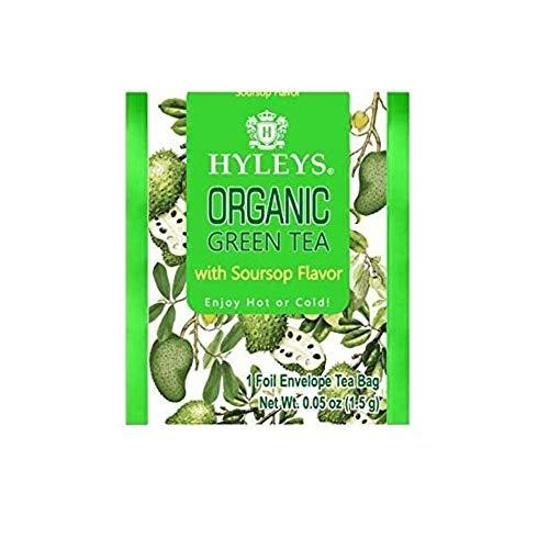 HYLEYS Tea Hyleys Organic Green Tea Soursop Flavor - 25 Tea Bags - Sour Sop Graviola Guanabana Tea