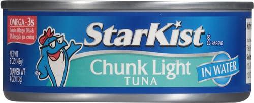 StarKist StarKist Chunk Light Tuna in Water, 5 oz (1 Pack) Canned Tuna Fish, Wild Caught, Gluten Free, Ready to Eat, Perfect for Salads, Keto Meals and Snacks, with 20g Protein & 90 Calories Per Serving