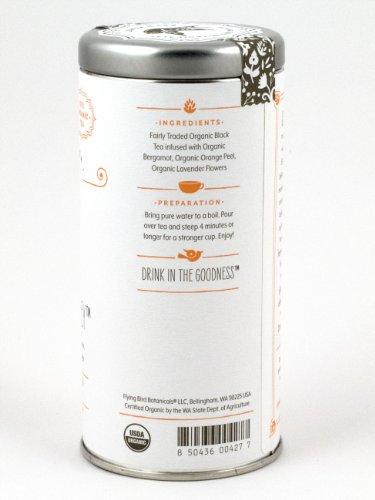 Flying bird botanicals Lavender Orange Grey Exotic Organic Fair Trade Black Tea Blend 15 Pyramidal Bags 37.5 g 1.33 oz