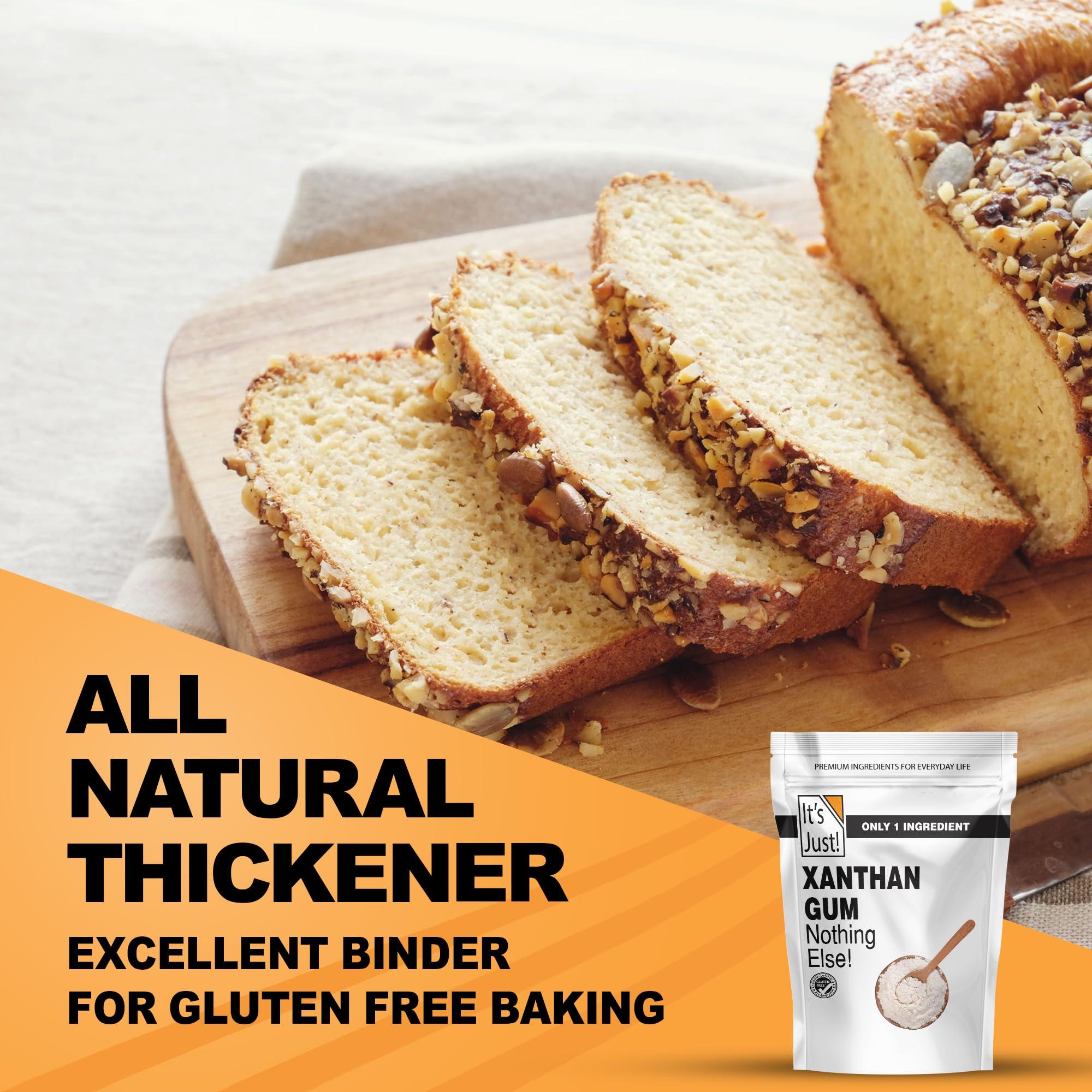 It's Just! It's Just - Xanthan Gum, 15oz, Keto Baking, Non-GMO, Thickener for Sauces, Soups, Dressings, Packaged in USA