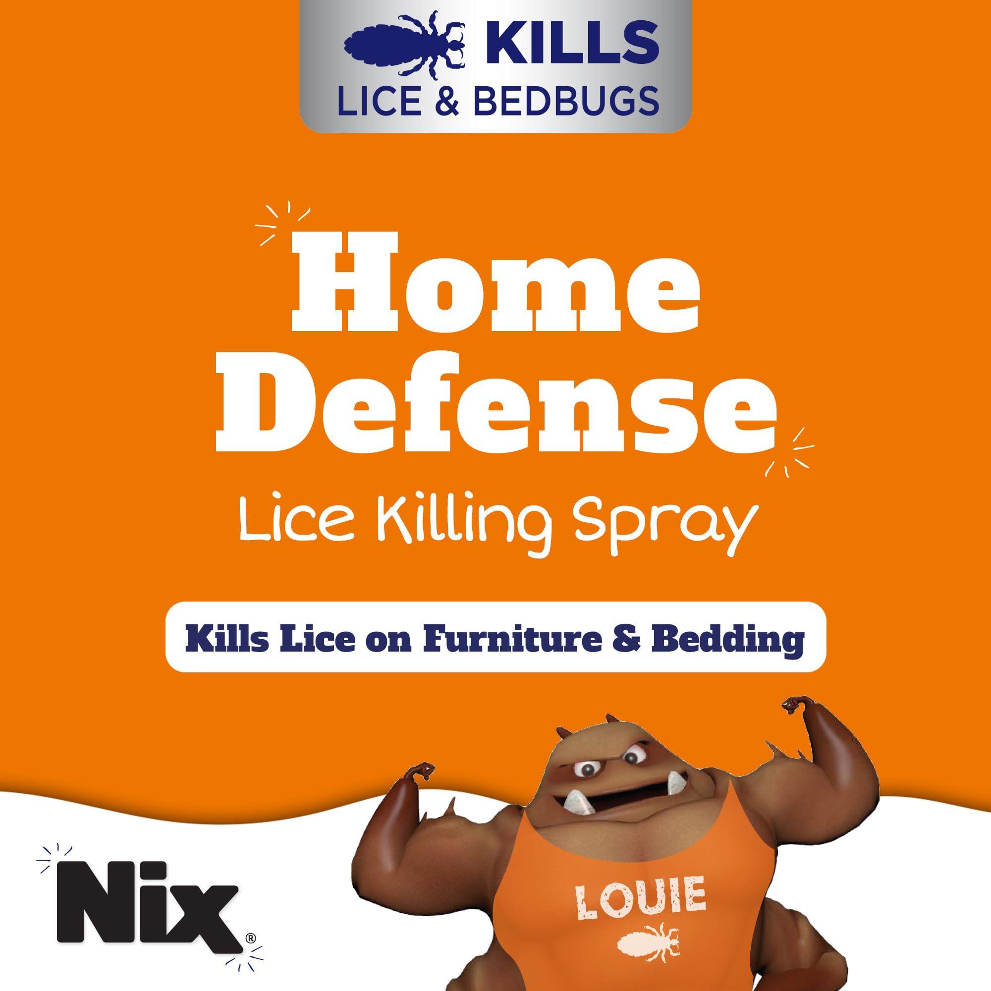 Nix Nix Lice Creme Rinse 2 Fl Oz and Lice Comb Bundle with Nix Lice & Bedbug Killing Spray 5 fl oz for Home