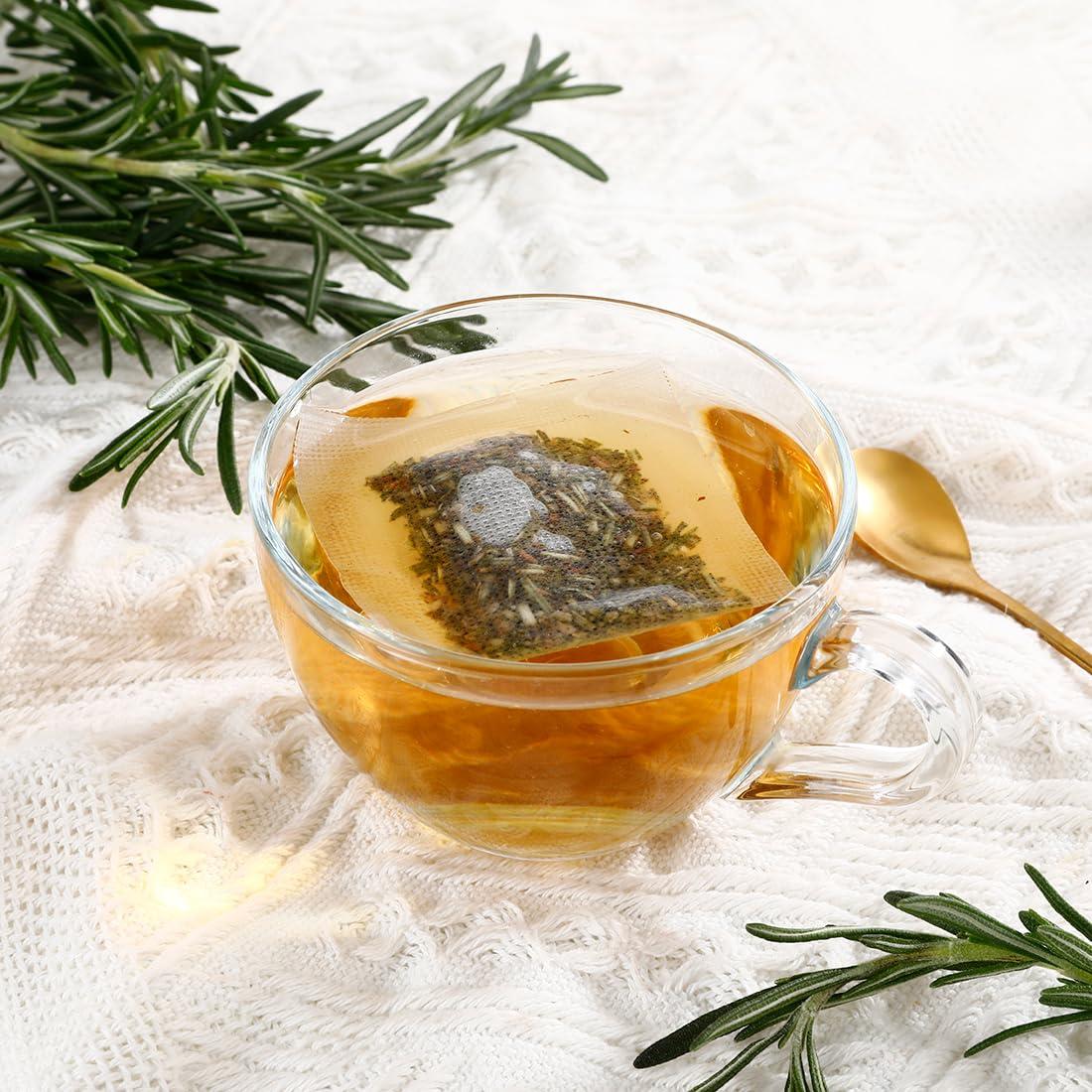 ULTHMOK Premium Rosemary Tea Bags, 100 Teabags. Made with 100% Pure Natural Rosemary Leaves,No Additives & Caffeine Free.