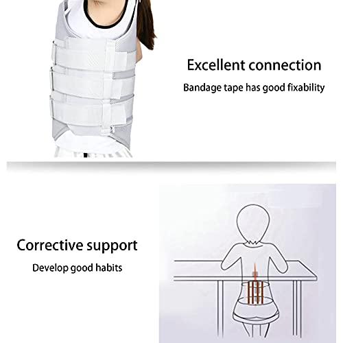 WILLQ Thoracic Full Back Brace Adjustable Thoracolumbar Fixation Brace Upper Spine Injuries and Pre or Post Surgery with This Hard Lumbar Support for Men Women Lumbar Spine Orthosis,Extralarge
