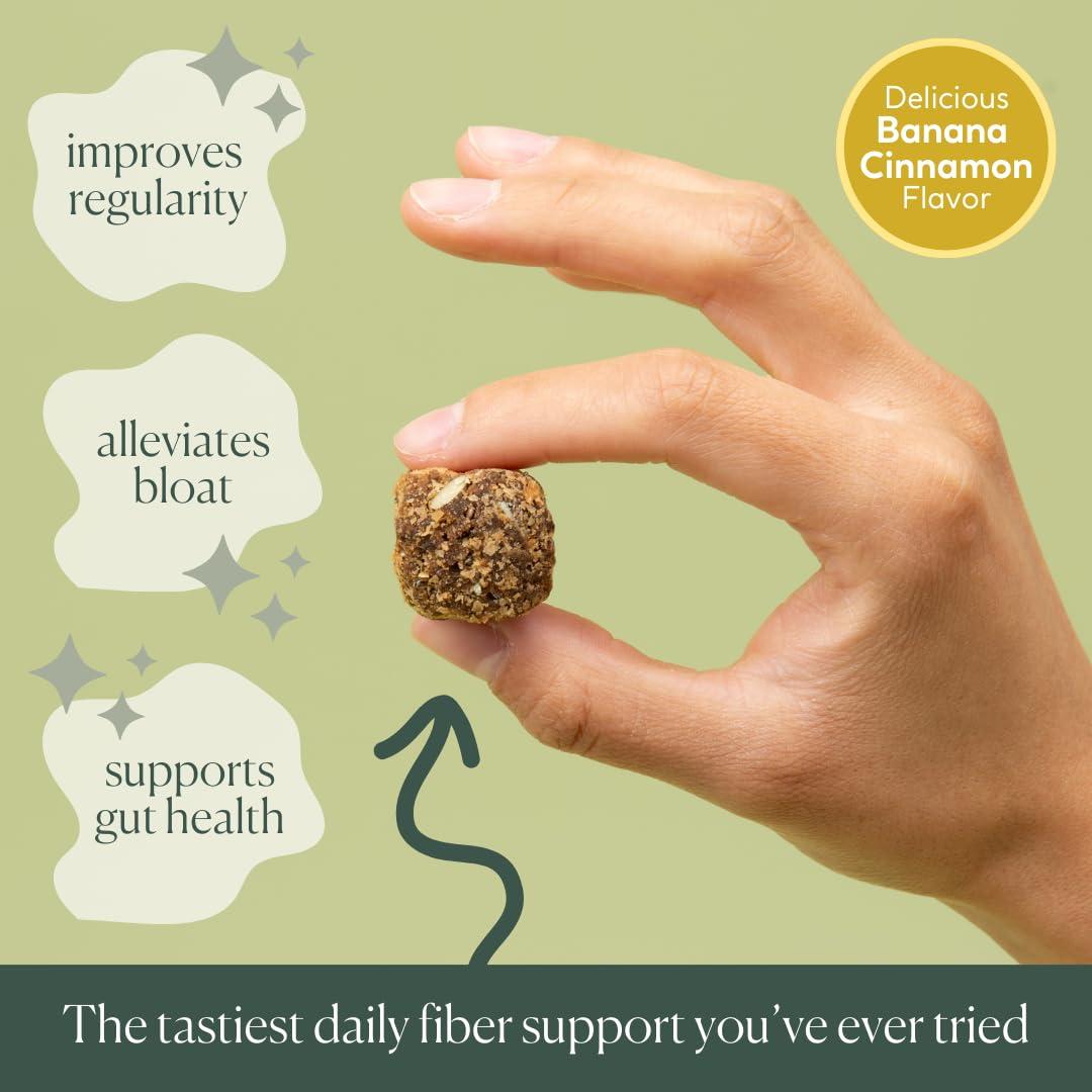 Fiome Fiome Fiber Supplement - 5g Daily Fiber Bite - Supports Regularity, Digestion and Gut Health - All Natural Ingredients, Banana Cinnamon Flavor, 30 Servings