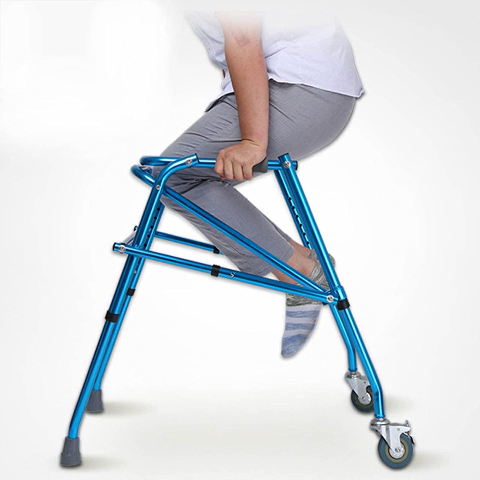 SUMBITOD SUMBITOD Walker for Children with Cerebral Palsy, Rollators Lightweight Folding 2 Wheels, Lightweight Rollator, for Disabled and Limited Mobility Patients