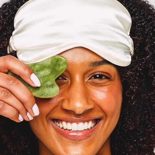 Zoë Ayla Zoe Ayla Gua Sha, Jade, 1 pc - Facial Massager - Firming Gua Sha Facial Tools - Brightens Complexion, Reduces Fine Lines and Wrinkles - Enhances Serum, Moisturizer and Facial Oil Absorption