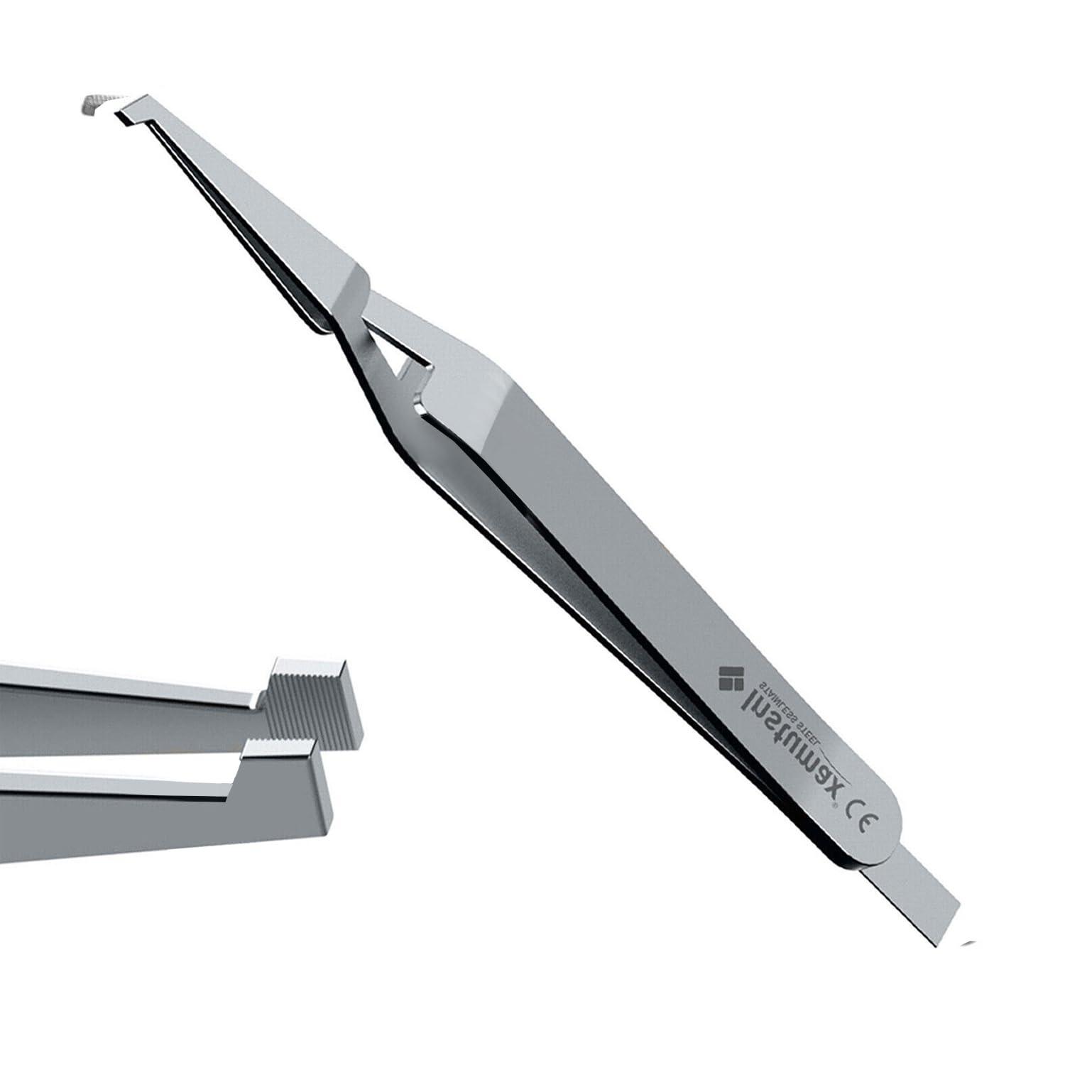 INSTUMAX Orthodontic Dental Band Removing Plier Mathieu, Molar Band Remover Forceps Used for Bracket, Bands, Wire, Placing, Removal Tweezers Instruments for Braces by INSTUMAX, Silver, Ortho-Kit-05