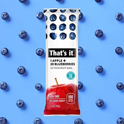 That's it. That's it. Variety Pack 100% Natural Real Fruit Bar, Best High Fiber Vegan, Gluten Free Healthy Snack, Paleo for Children & Adults, Non GMO No Added Sugar, No Preservatives Energy Food (12 Pack)