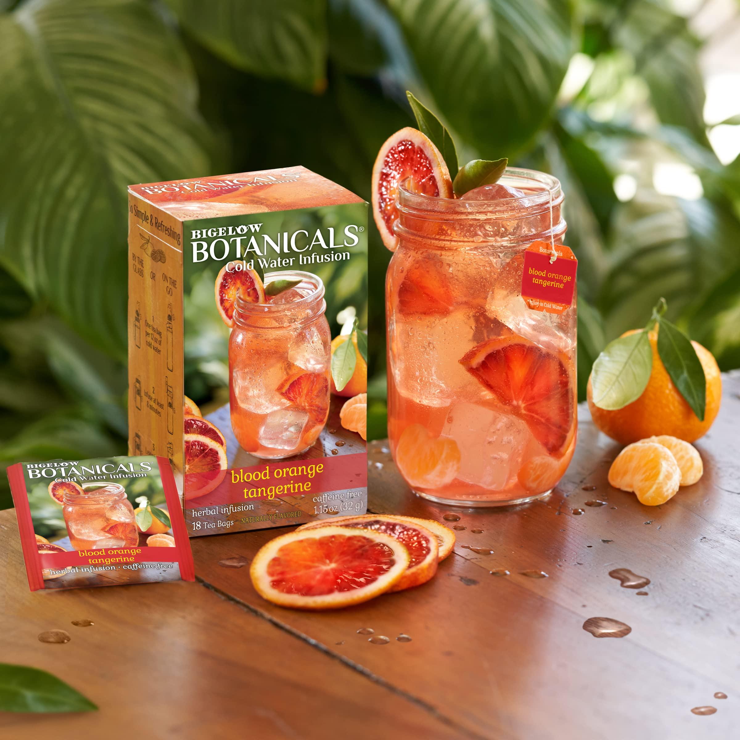 Bigelow Tea Bigelow Botanicals Blood Orange Tangerine, Caffeine Free Herbal Tea with Blood Orange & Tangerine Flavor, 18 Count (Pack of 6), 108 Total Tea Bags