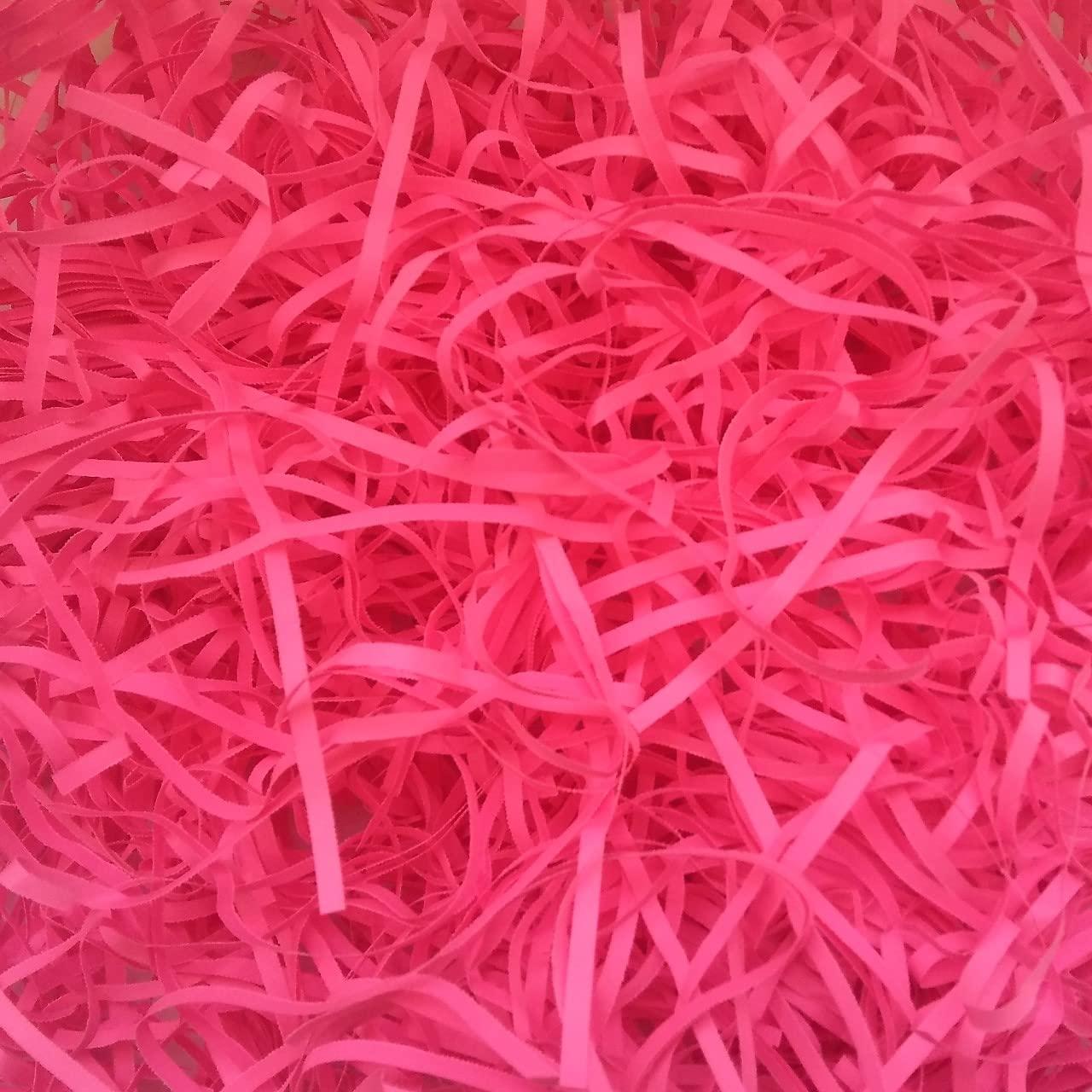 PN PRISM Shredded Paper for Packing, 100 GMS, Paper Shred, Paper Grass, Decorative Paper Fillers for DIY Crafts, Gift Wrapping, Easter Basket, Christmas, Birthday Decoration - Box Packing (Pink)