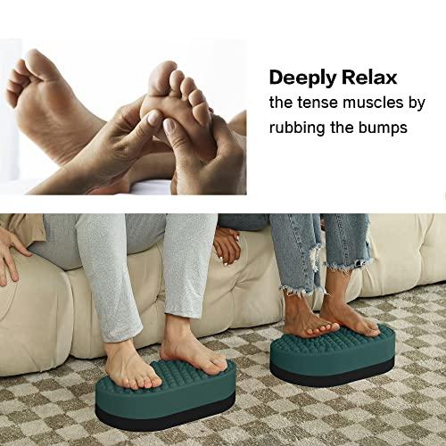 DIKDOC Dikdoc Foot Rest for Under Desk at Work, Home Office Foot Stool, Ottoman Foot Massager for Plantar Fasciitis Relief, Soft Silicone Footrests, Anti-Fatigue Fidget Toy (Eucalyptus)