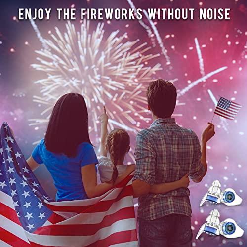 ZDMATHE 2 Pairs High Fidelity Concert Ear Plugs, Silicone Hearing Protection Earplugs, Noise Reduction Music Ear Plugs for Concerts, Musicians, Festival, DJs, Nightclub, Drummers and Raves Party - 23dB