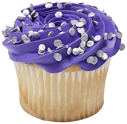 DecoPac DECOPAC Confetti Silver Quins Sprinkles, 1.21 lb