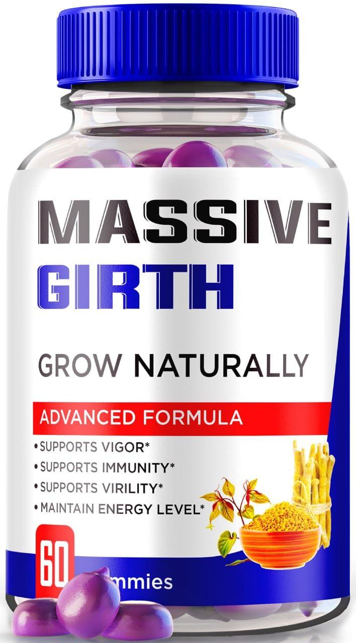 NutraRize Massive Girth Gummies, Official Massive Girth Growth Gummies, All Natural Supplement to Grow Naturally, MassiveGirth Performance Support Gummy, Massive Girth Gimmies Review (60 Gummies)