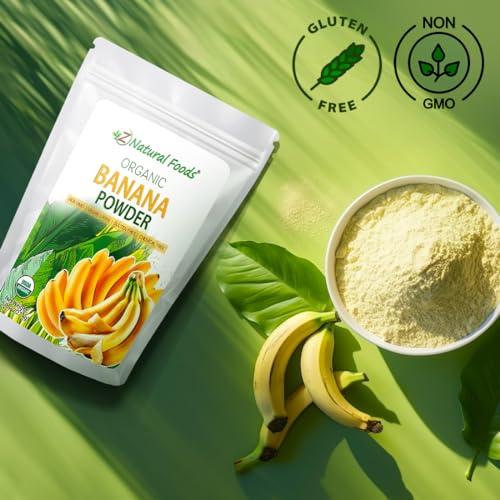 Z Natural Foods Z Natural Foods Organic Banana Powder, Fiber Supplement for Glowing Skin and Enhanced Immunity, Great in Juice, Smoothies, and Recipes, Non-GMO, Vegan, Gluten-Free, Kosher, 1 lb.