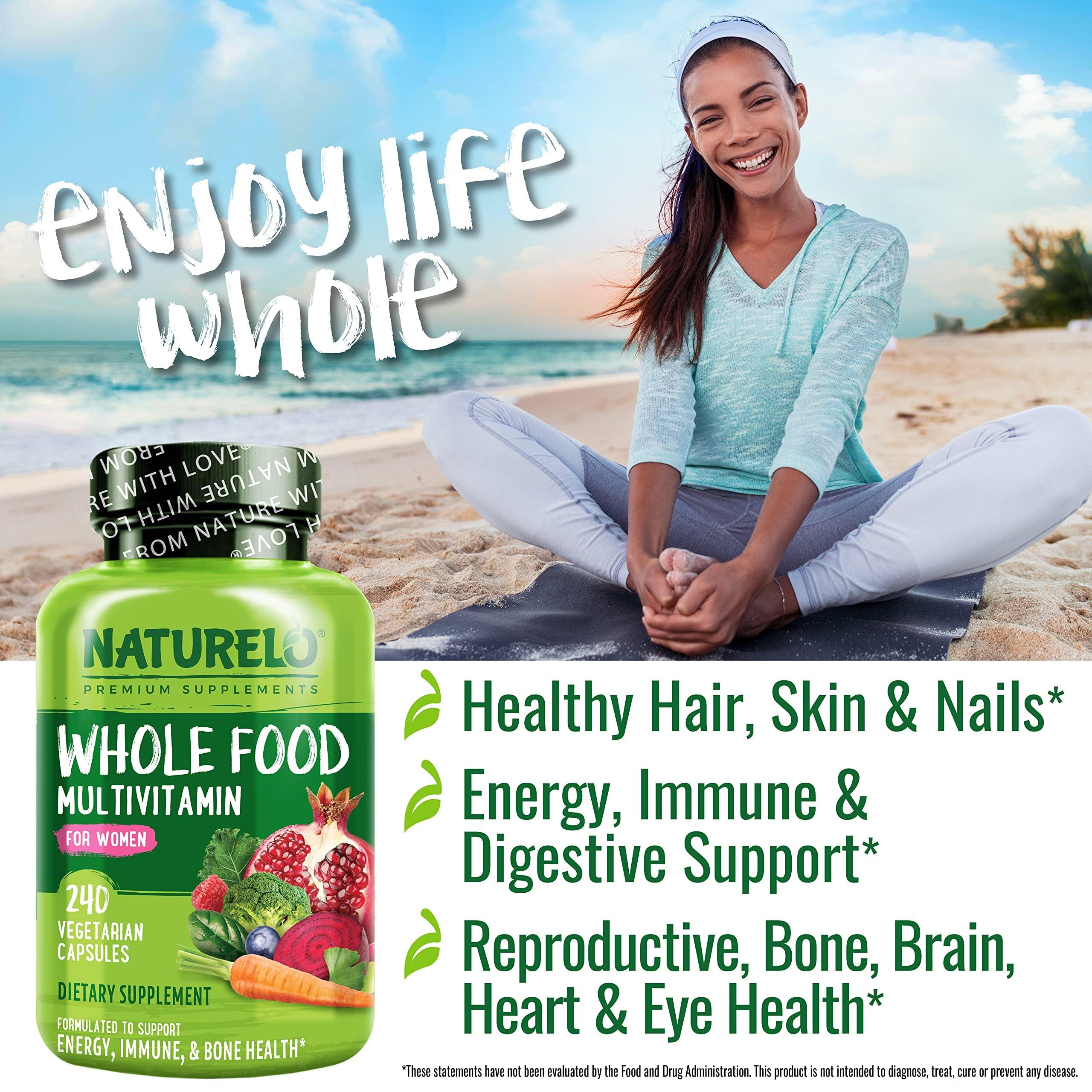 NATURELO NATURELO Whole Food Multivitamin for Women, 240ct Whole Food Multivitamin for Men, 240ct