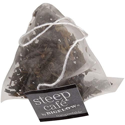 Bigelow Tea Steep Café Organic Jasmine Green Tea, 50 Bags per Box, Single Source, Premium Whole Leaf Teas in a Sachet Pyramid Bag, Individually Wrapped in a Foil Pouch, Hot or Iced, by Bigelow Tea