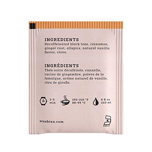 Stash Stash Tea Decaf Vanilla Chai Black Tea, Box of 100 Tea Bags