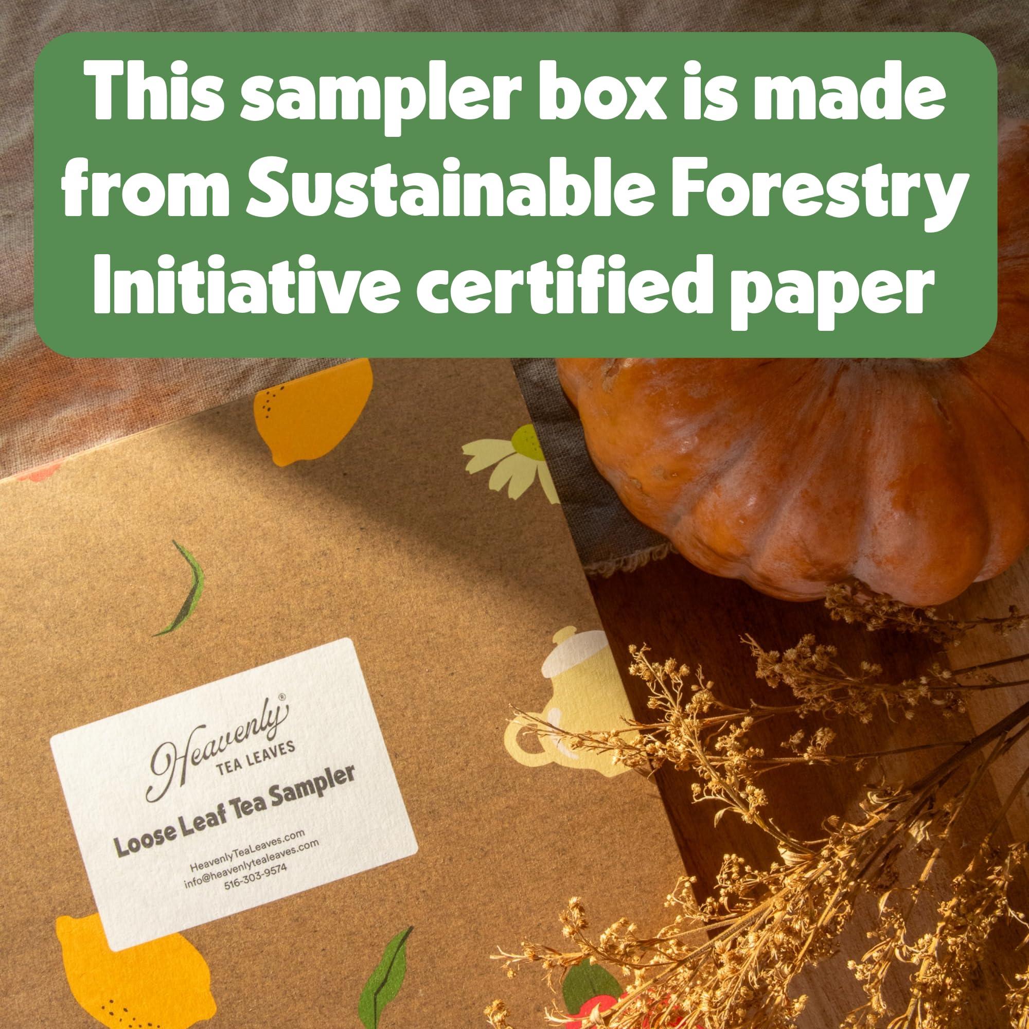 Heavenly Tea Leaves Heavenly Tea Leaves Organic Loose Leaf Herbal Tea Sampler (Approx. 90 Cups of Tea), 9 Naturally Caffeine-Free Tisanes - Great Hot or Iced, Variety Pack, Assorted Gift Set, Health & Immune Support