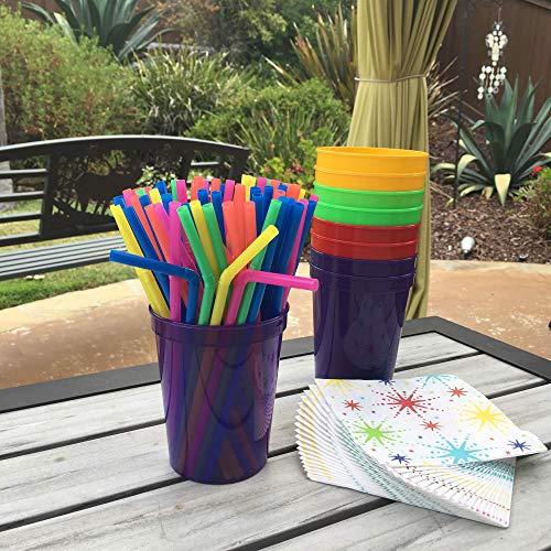 Rolling Sands Rolling Sands 16 Oz Reusable Plastic Stadium Cups, Bulk 50 Pk, USA Made, BPA-Free Dishwasher Safe Plastic Tumblers, Lime Green