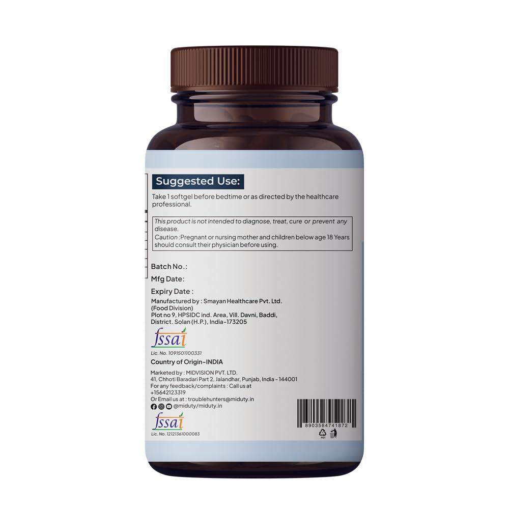 Miduty Miduty by Palak Notes Krill Oil - Wild Salmon Oil - Omega 3 Krill Oil - Astaxanthin - EPA & DHA - Omega 3 - Krill Oil Pack - 60 Softgels