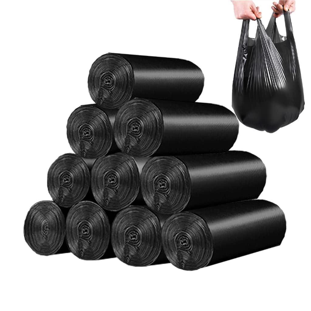 BIAUYEGNW Small Black Trash Bags,Thicken Value 4 Gallon Trash Bag with Handle,200 Counts Small Garbage Bags Wastebasket Trash Can for Bathroom Bedroom Office Kitchen
