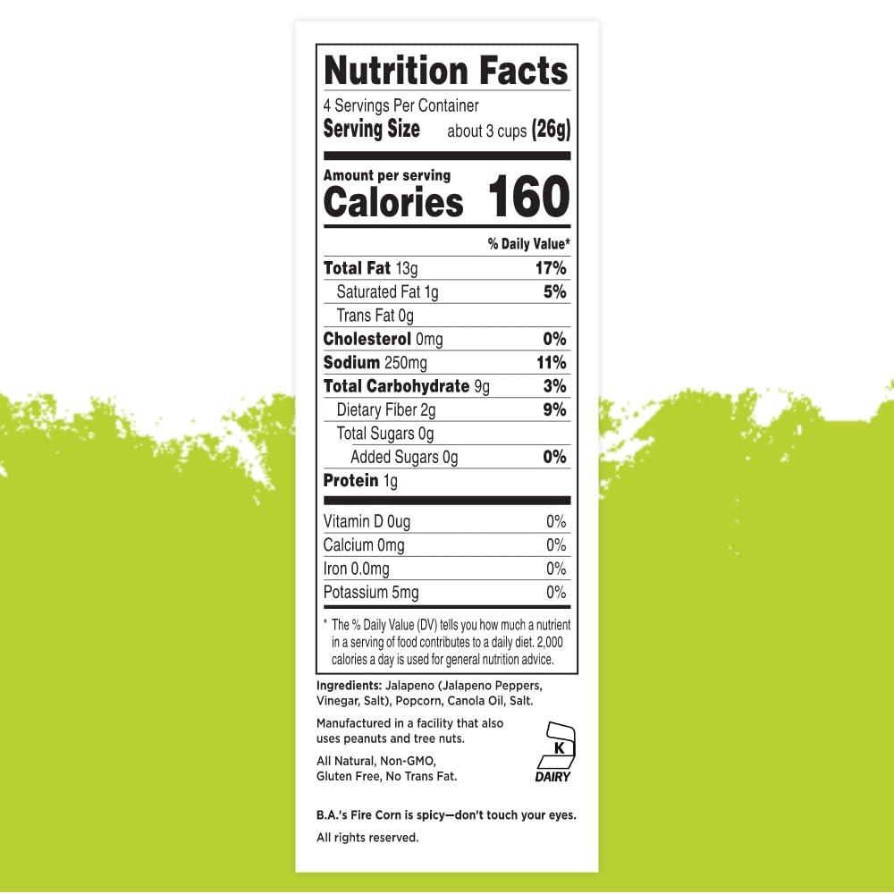 FIRE CORN Fire Corn Popcorn Pack of 6 Real Jalapeno Popcorn Gluten Free, Spicy, Non-GMO, Healthy Snacks Founded & Owned by Combat Veteran, Original Flavor, 3.8 oz Sharing Bags