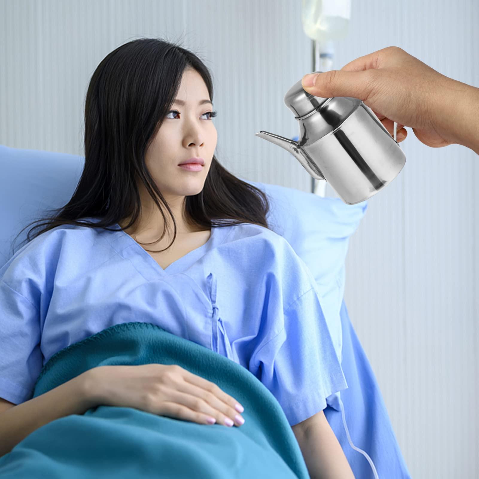 EXCEART EXCEART Neti Pot Stainless Steel Washing Pot with Handle Eyewash Cup Personal Medical Tool Sinus Remover for Sinus Congestion and Nasal Cleansing