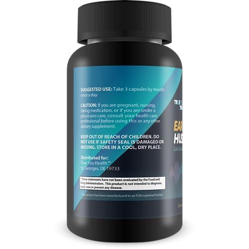 True You Health Ear Ringing Hush Pro - Tinnitus Relief for Ringing Ears - Hearing Support Supplement - Support Reduced Swelling & Improved Circulation for Ear Ringing Relief - Natural Formula Ear Ringing Pills