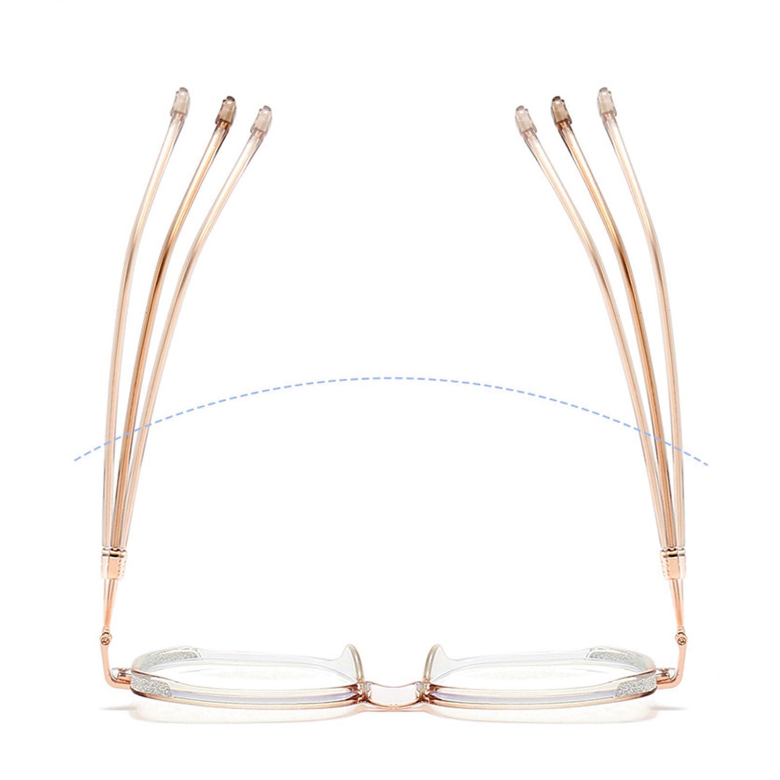 Aultink Women\'S Portable Fashion Anti-Blue Light Reading Glasses Ultra Light Reader Large Fram Multifocal Glasses (+150,White)