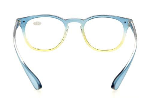 Eyekepper Eyekepper Fashion Readers Womens Reading Glasses (Blue-Yellow Frame, 4.00)