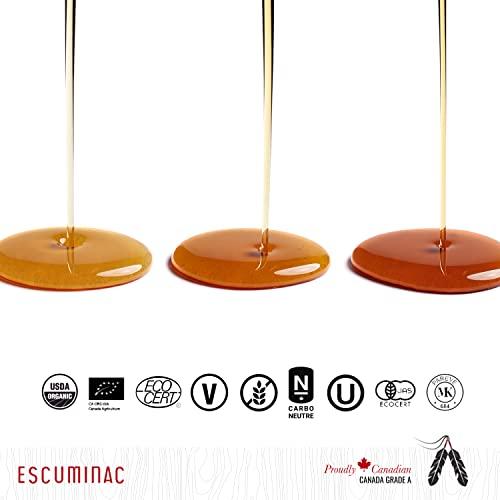 Escuminac Escuminac, Canadian Maple Syrup Gift Set, 3 Harvests Included From Delicate to Strong Taste. 100% Pure & Organic.