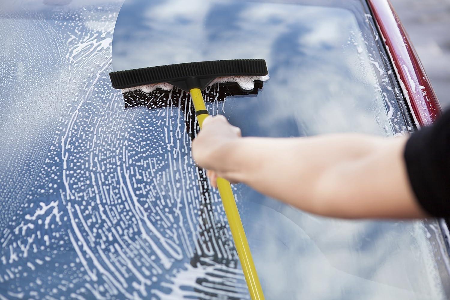 FURemover FURemover Original Pet Hair Rubber Broom with Squeegee, with 58 Telescopic Handle for Carpet, Tile and Hardwood and Scrub Cloth Combo